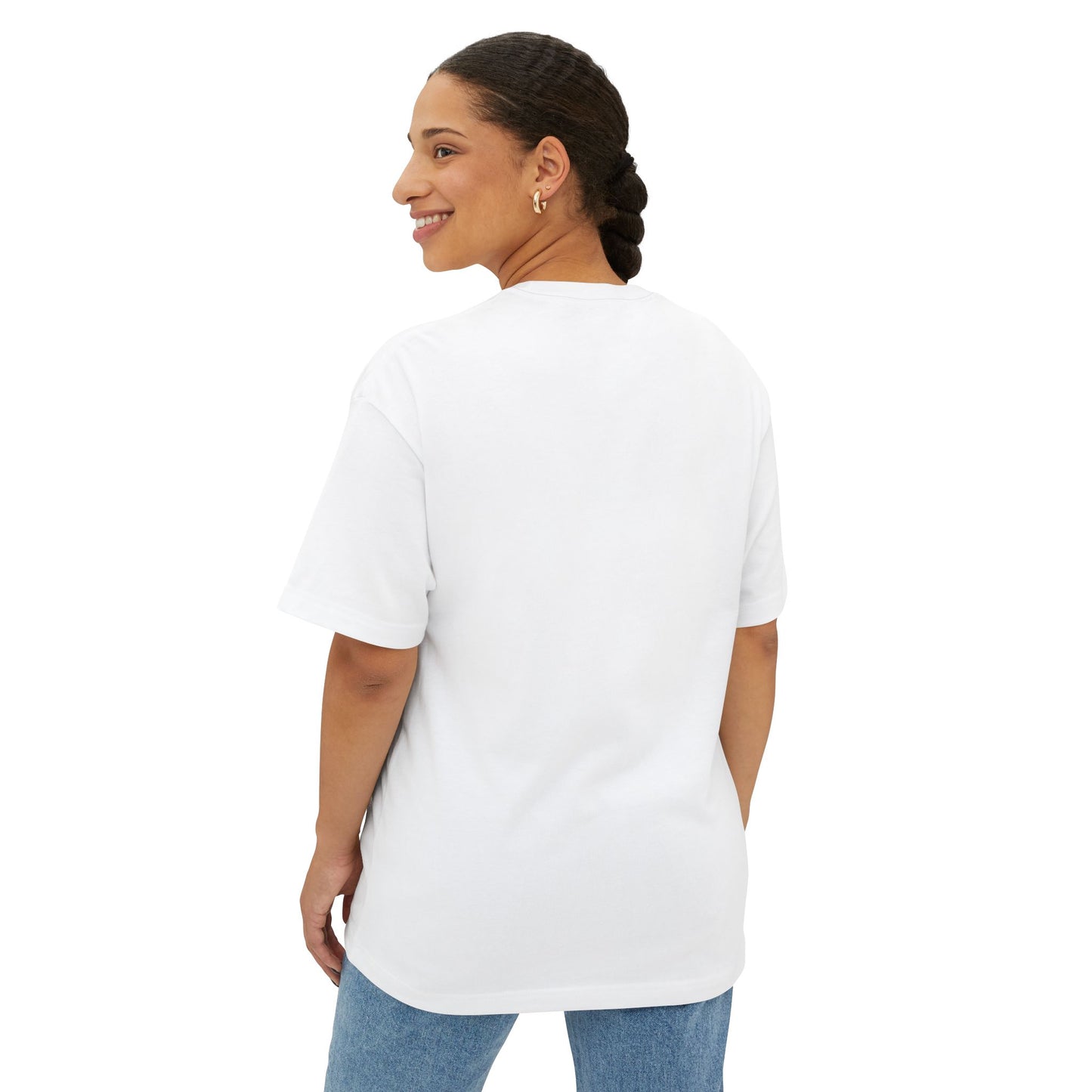 Snow World Unisex Oversized Boxy Tee - Cool Polar Bear Graphic T-Shirt