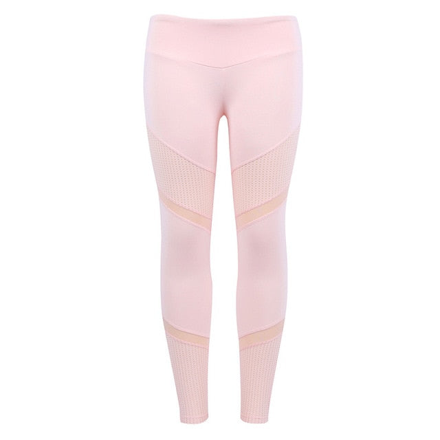Sheer Mesh Sportswear Fitness Two Piece Set Bra Top Skinny Pants Suit Gym Jogging Running Tracksuit Outfits Bicycles For Women-6